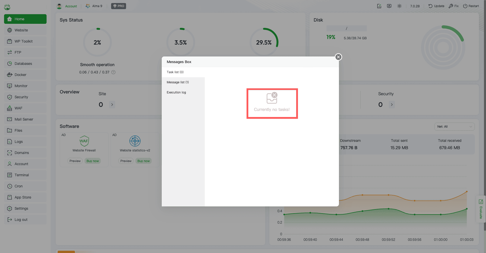 タスク完了画面